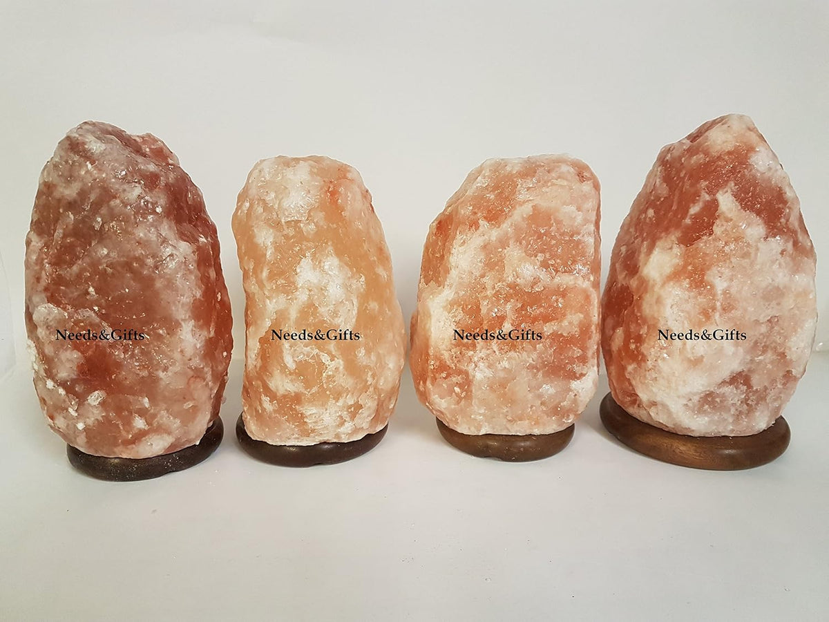 Needs&Gifts 3-5 KG Prime Quality 100% Original Himalayan Crystal Rock Salt Lamp Natural from Foothills of The Himalayas Beautifully Hand Craft Comes with Complete Electric Fitting Guaranteed