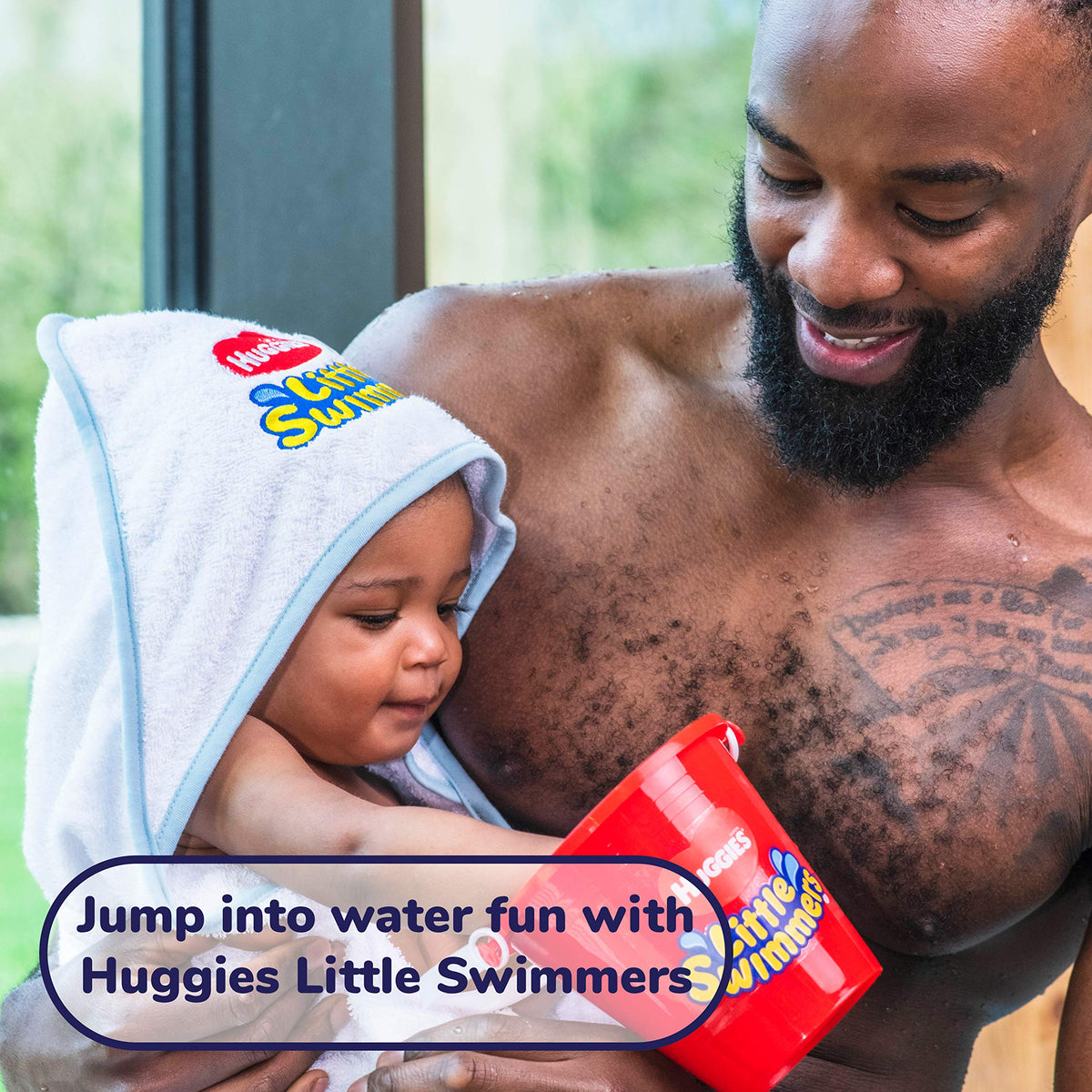 Huggies Little Swimmers, Swim Nappies, Size 5-6 - 33 Pants - Maximum Protection Swimming Nappies with Leak Guards - All-Round Stretchy Waistband