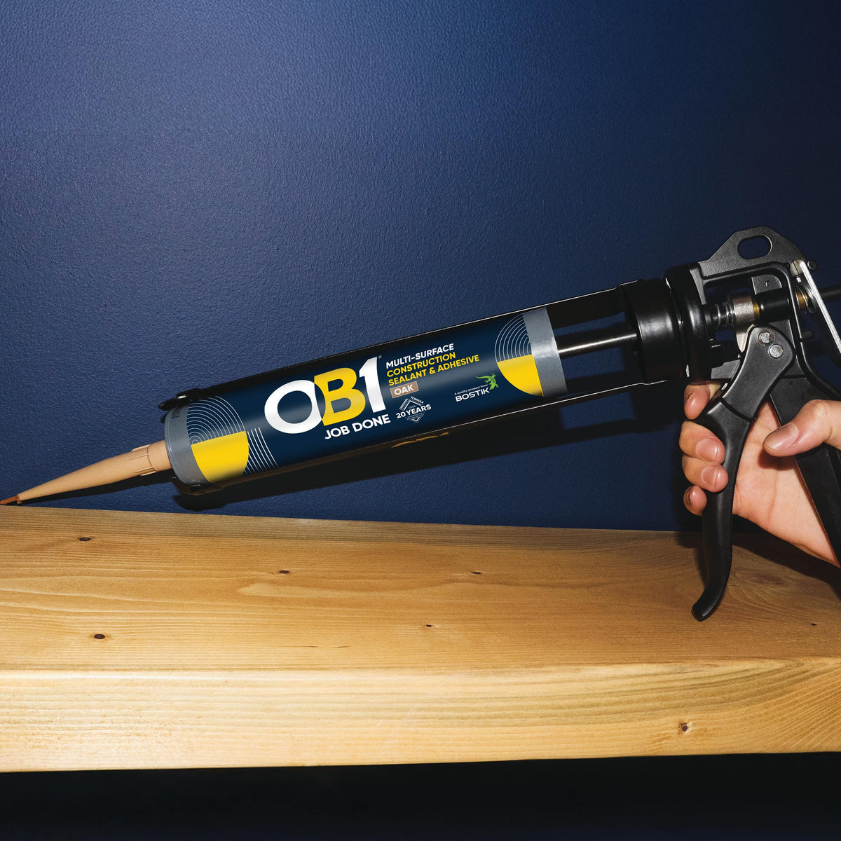 OB1 Clear Multi-Surface Construction Sealant & Adhesive, 290ml 2in1 formula