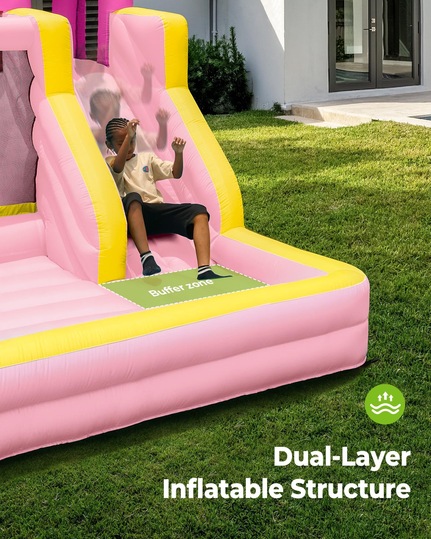 Outfunny 6-in-1 Unicorn Inflatable Bouncy Castle with Blower — 352x350x245cm | Ages 3-12