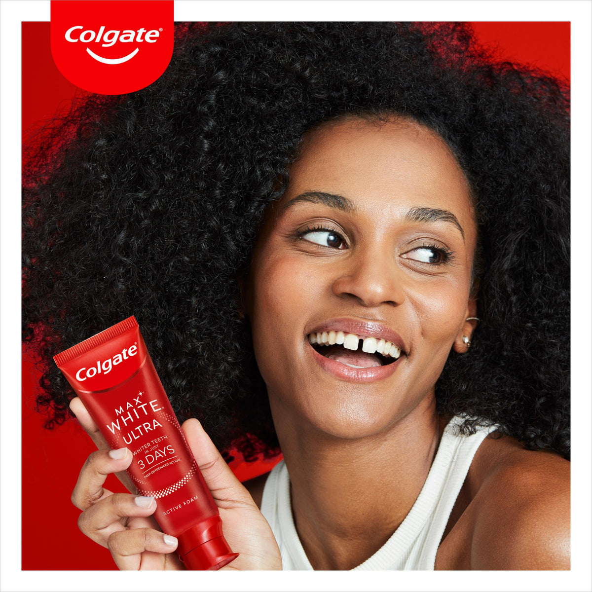 Colgate Max White Ultra Active Foam Whitening Toothpaste, 75ml