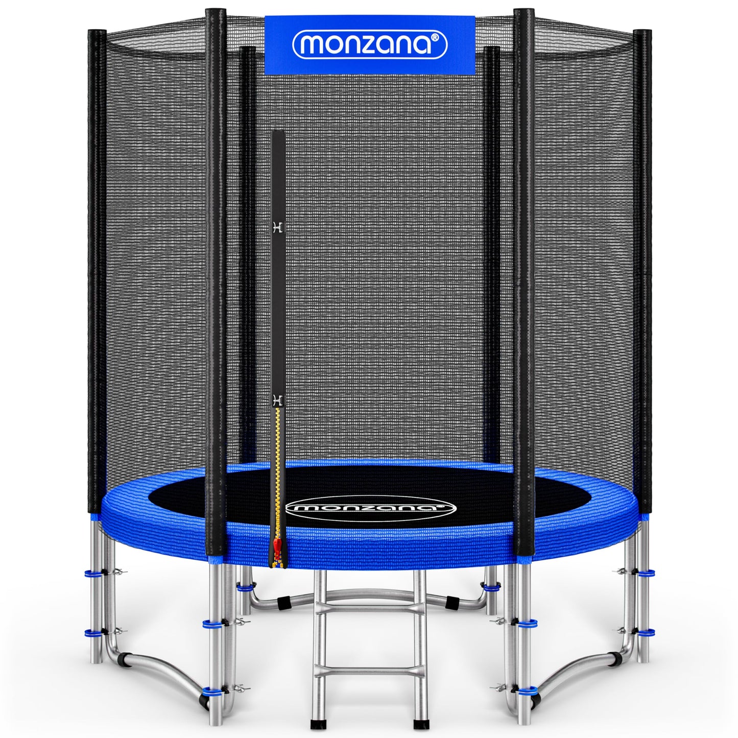 MONZANA® 6ft/8ft/10ft/12ft/14ft Trampoline Outdoor Set with Safety Net Ladder Heavy Duty Frame Cover Spring Tool for Kids Adults Garden Fitness Play Equipment Trampoline