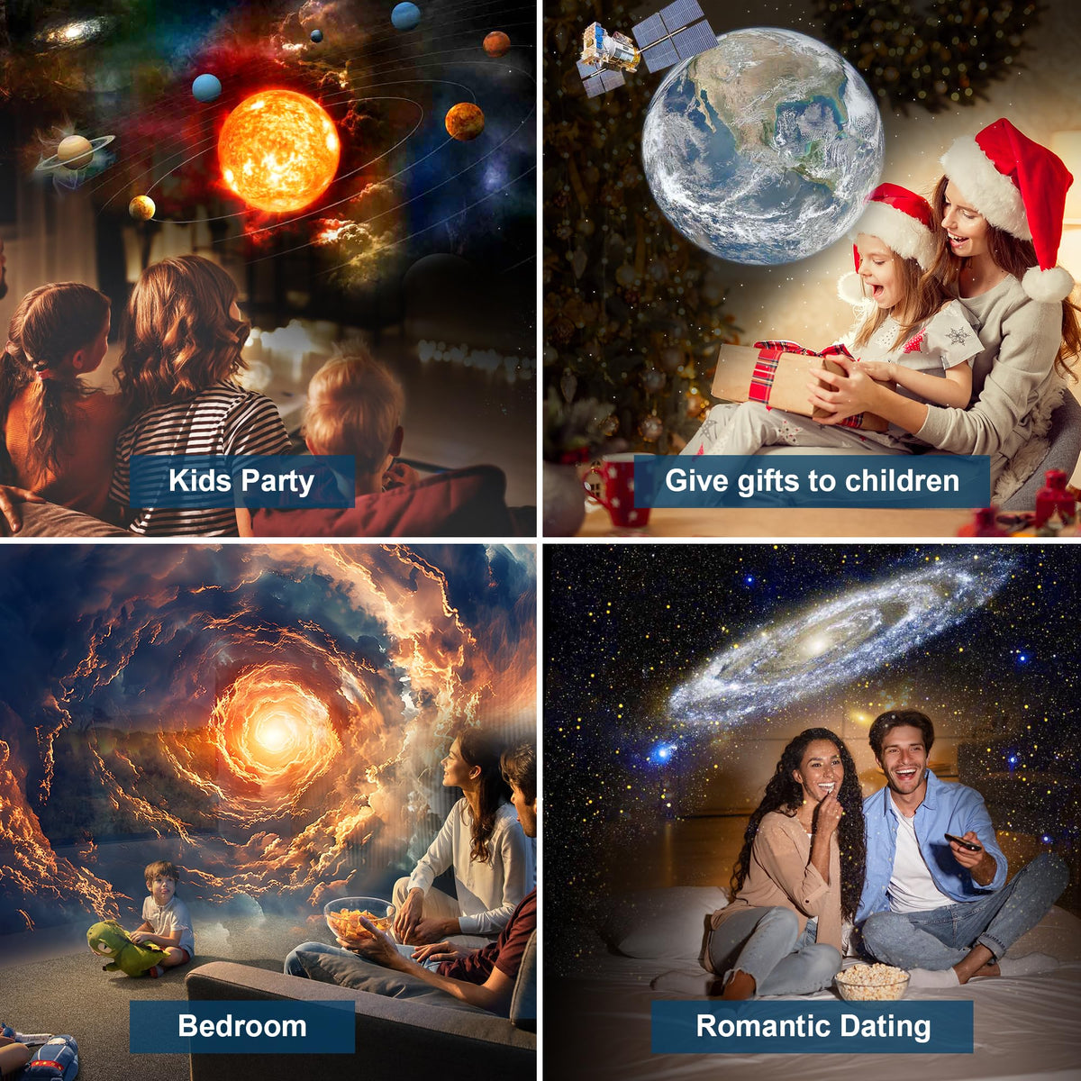 Planetarium Projector for Bedroom, 13 in 1 Galaxy Star Projector Light, Nebula Night Light with Timer, LED Space Galaxy Lamp Room Decor for Adults Kids, White