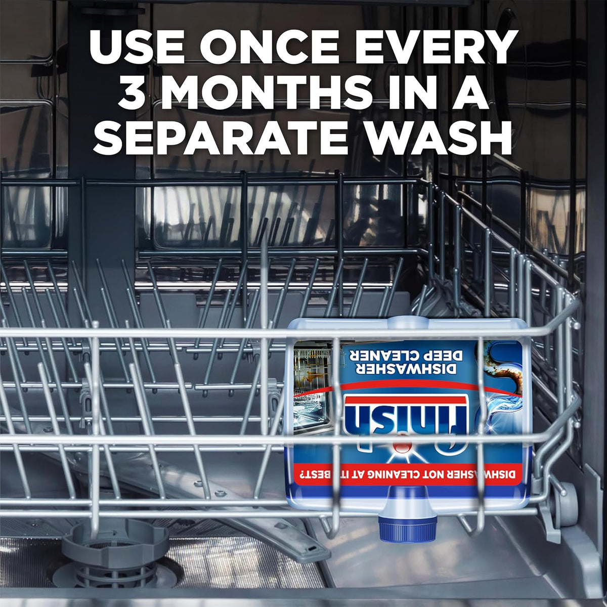 Finish Dishwasher Cleaner, Fresh, For a Deep Clean (2 x 250ml) 500ml