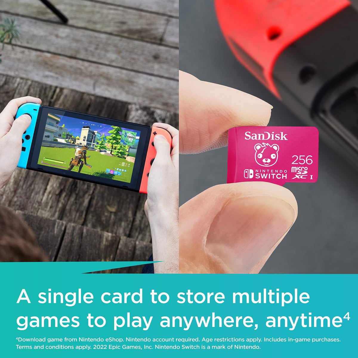 SANDISK microSD Card 128GB, Super Mario Super Mushroom Edition