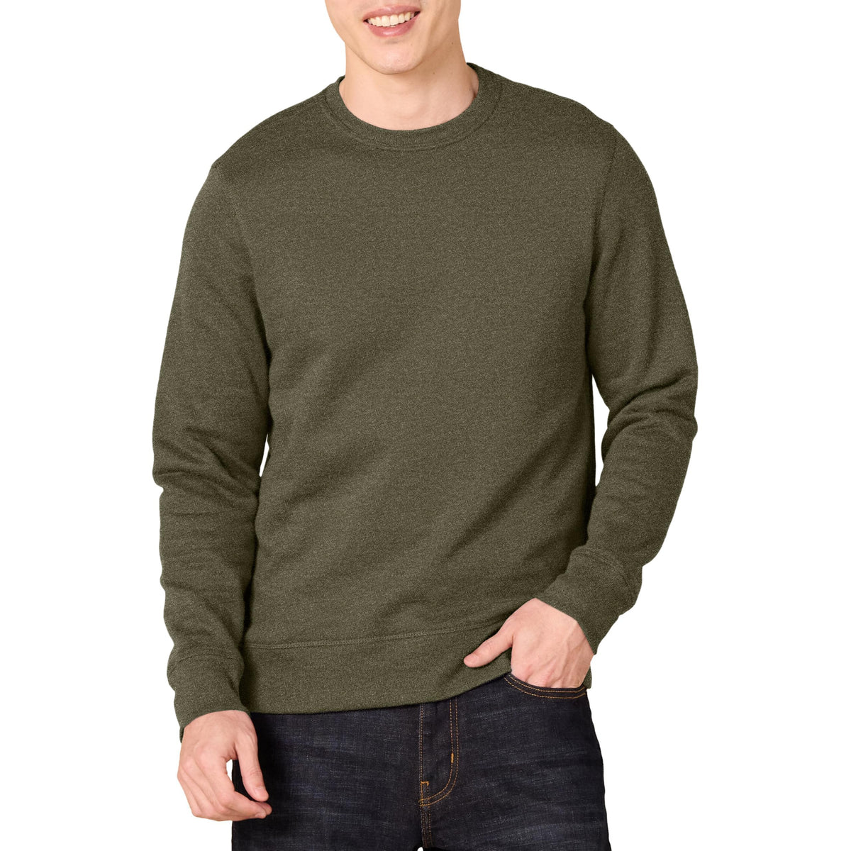 Amazon Essentials Men's Fleece Crew Neck Sweatshirt (Available in Big & Tall)