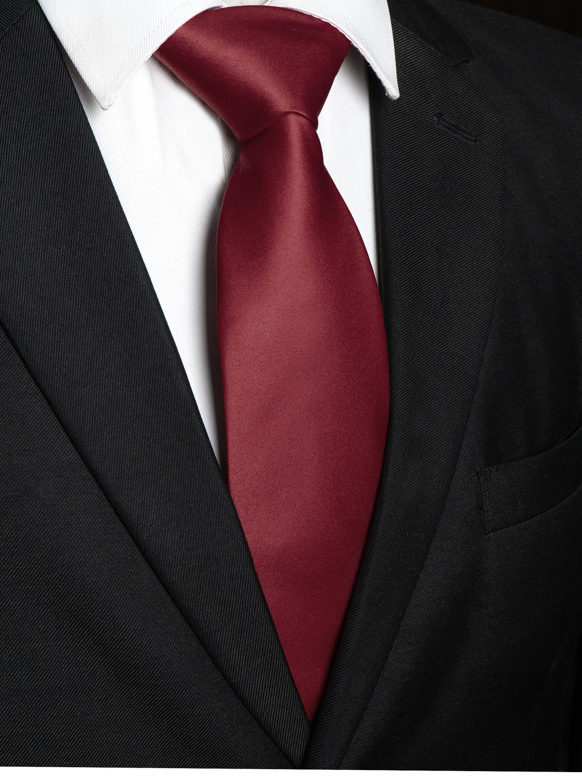 RBOCOTT Solid Color Tie Mens Necktie for Business and Wedding Party