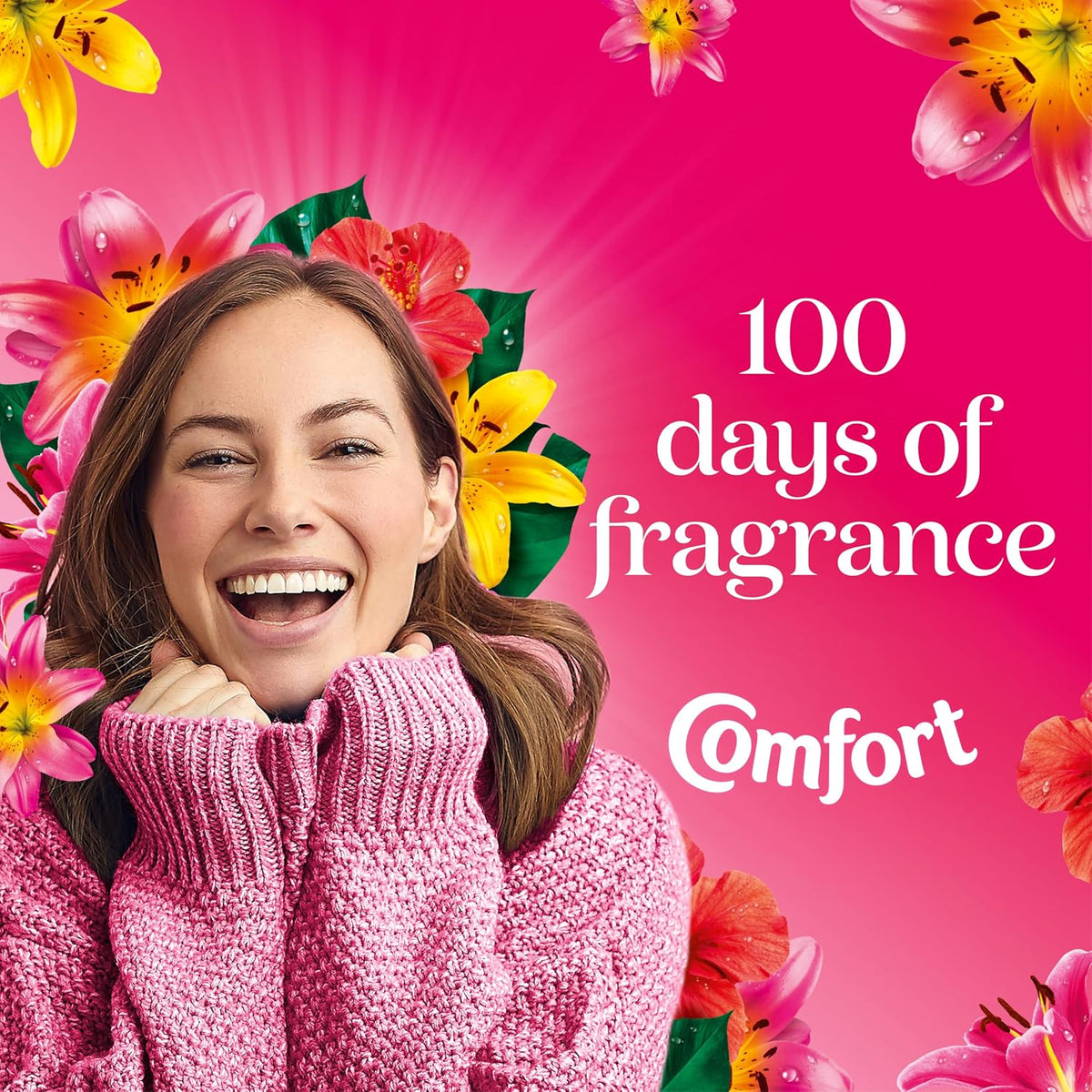 Comfort Perfume Creations Tropical Lily Fabric Conditioner Softener with Motion-Activated Fragrance Technology 100 Days of Freshness 30 washes (900 ml)