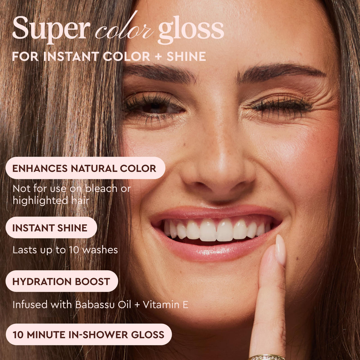 Glaze Supergloss Color Conditioning Gloss – Hydrating Semi-Permanent Colour Hair Gloss & Shine Boost – For Natural, Unbleached Dark Brown Hair – 190ml - Sleek Espresso