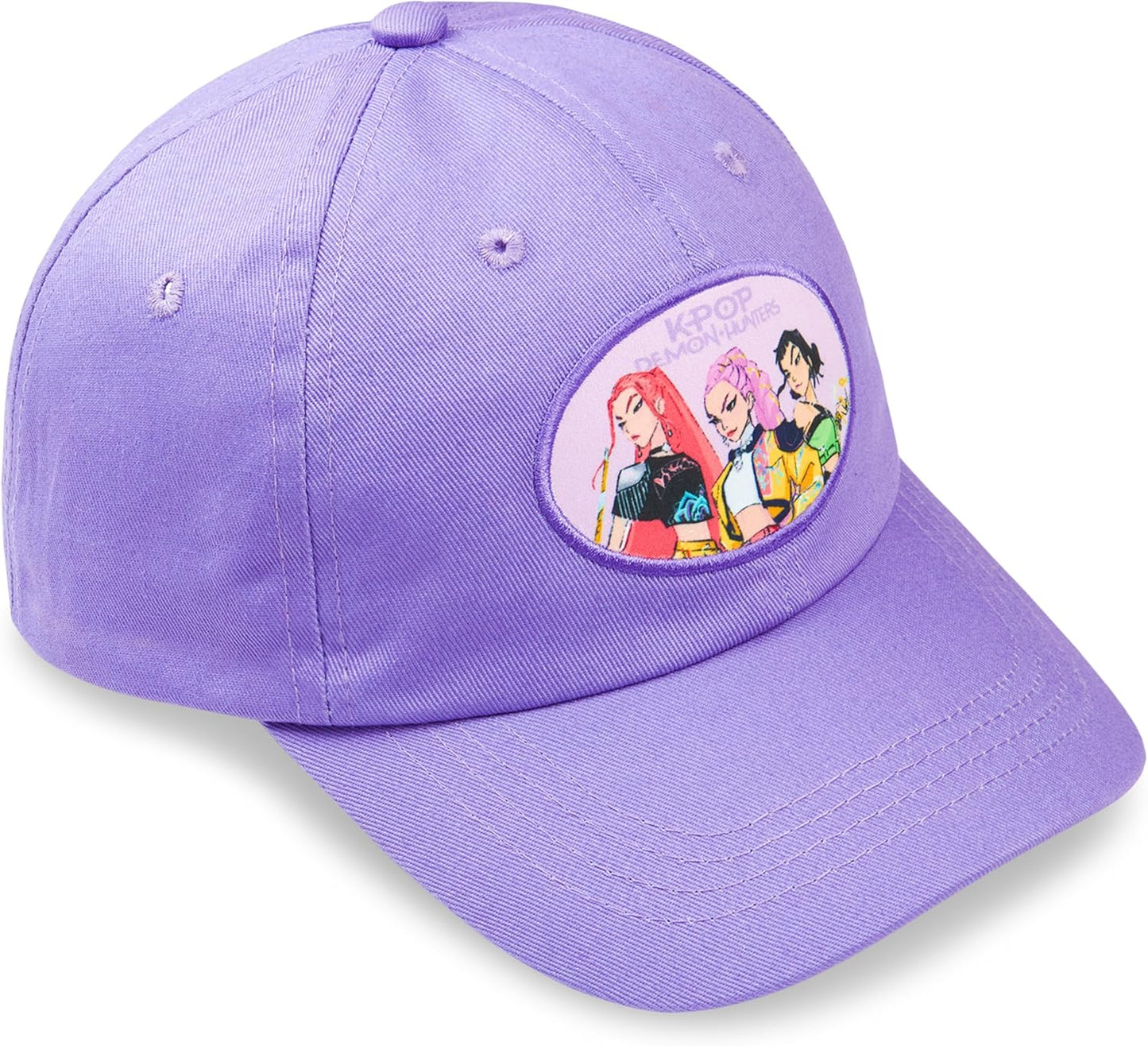 Get Trend Kpop Demon Hunters Huntrix Girls Baseball Cap, Adjustable Cotton Snapback Trucker Cap, Purple Sun Hat for Girls, Summer Bucket Hat, Travel Holiday Accessories, Kpop Gifts