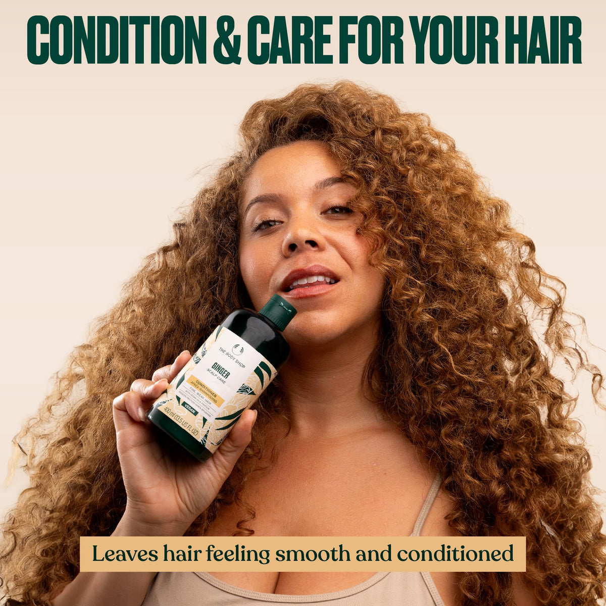 The Body Shop Ginger Scalp Care Conditioner (1x 250ml), Conditioner for Dry, Flaky Scalp, Helps Seal Hair Strands & Reduce Friction, Use After Shampoo, Vegan Haircare