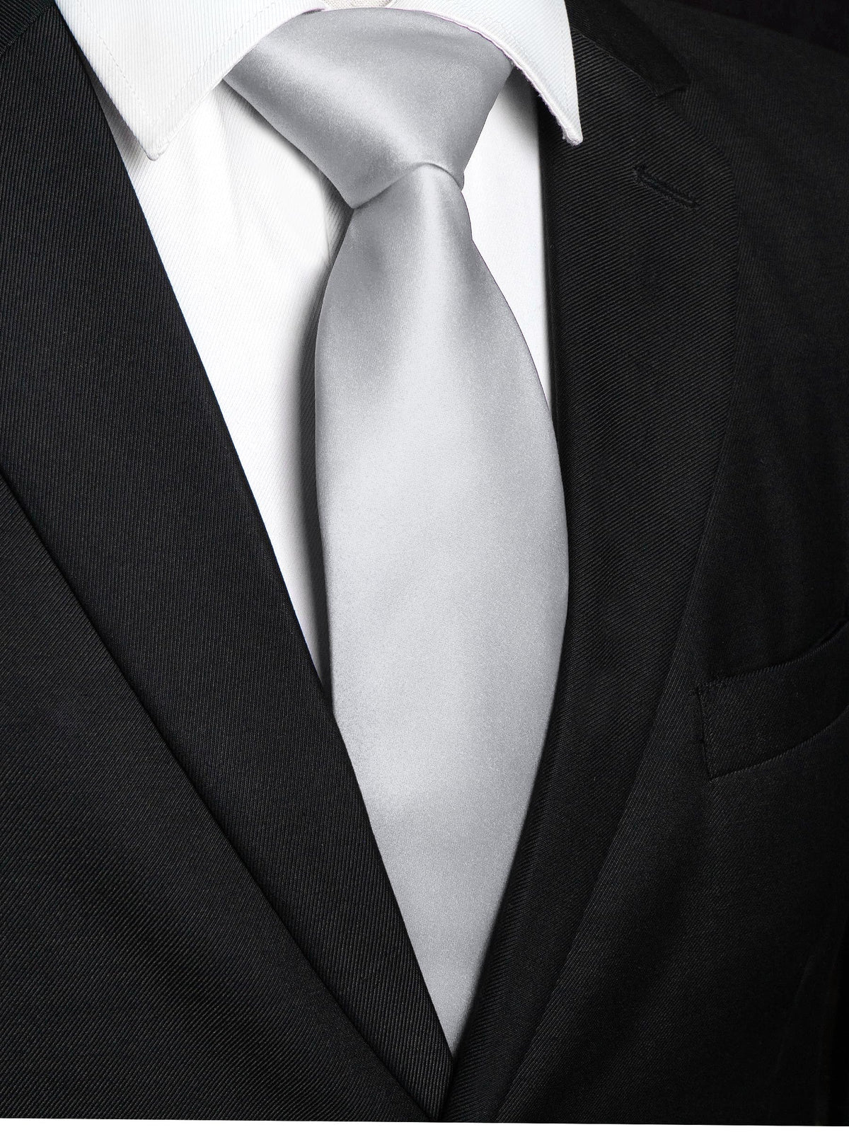 RBOCOTT Solid Color Tie Mens Necktie for Business and Wedding Party