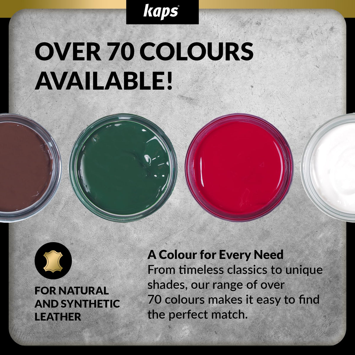 Leather Shoe Cream Polish & Conditioner, Kaps 50ml