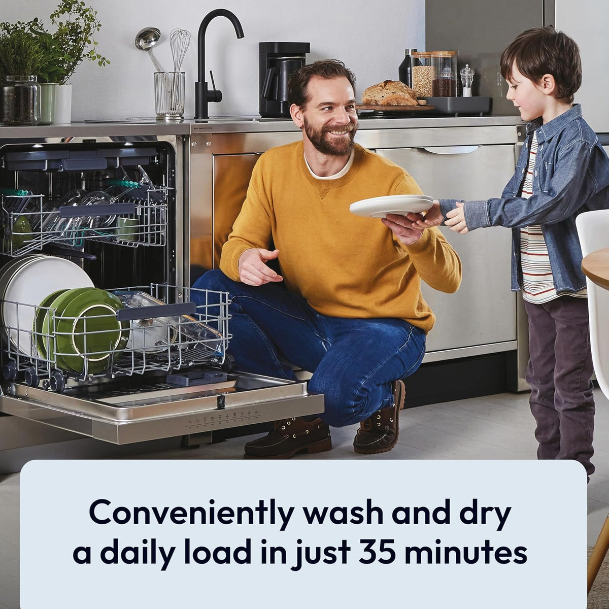 Candy Integrated Slimline Dishwasher, 9 Place Settings, E Class