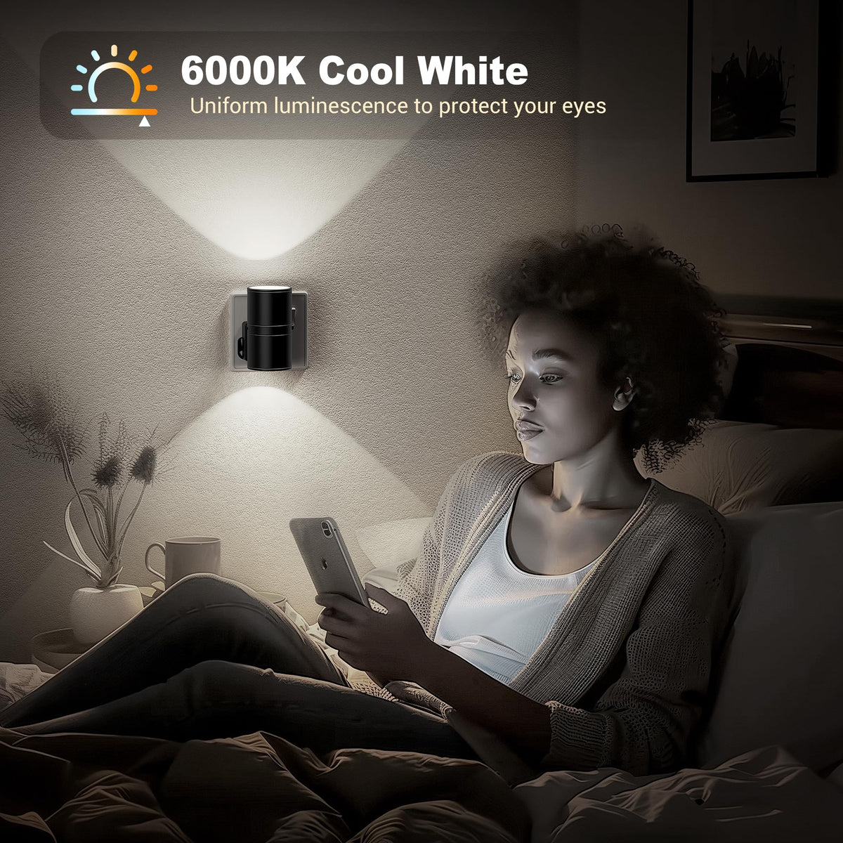 JandCase Night Light, Night Light Plug in Wall with Dusk to Dawn Sensor