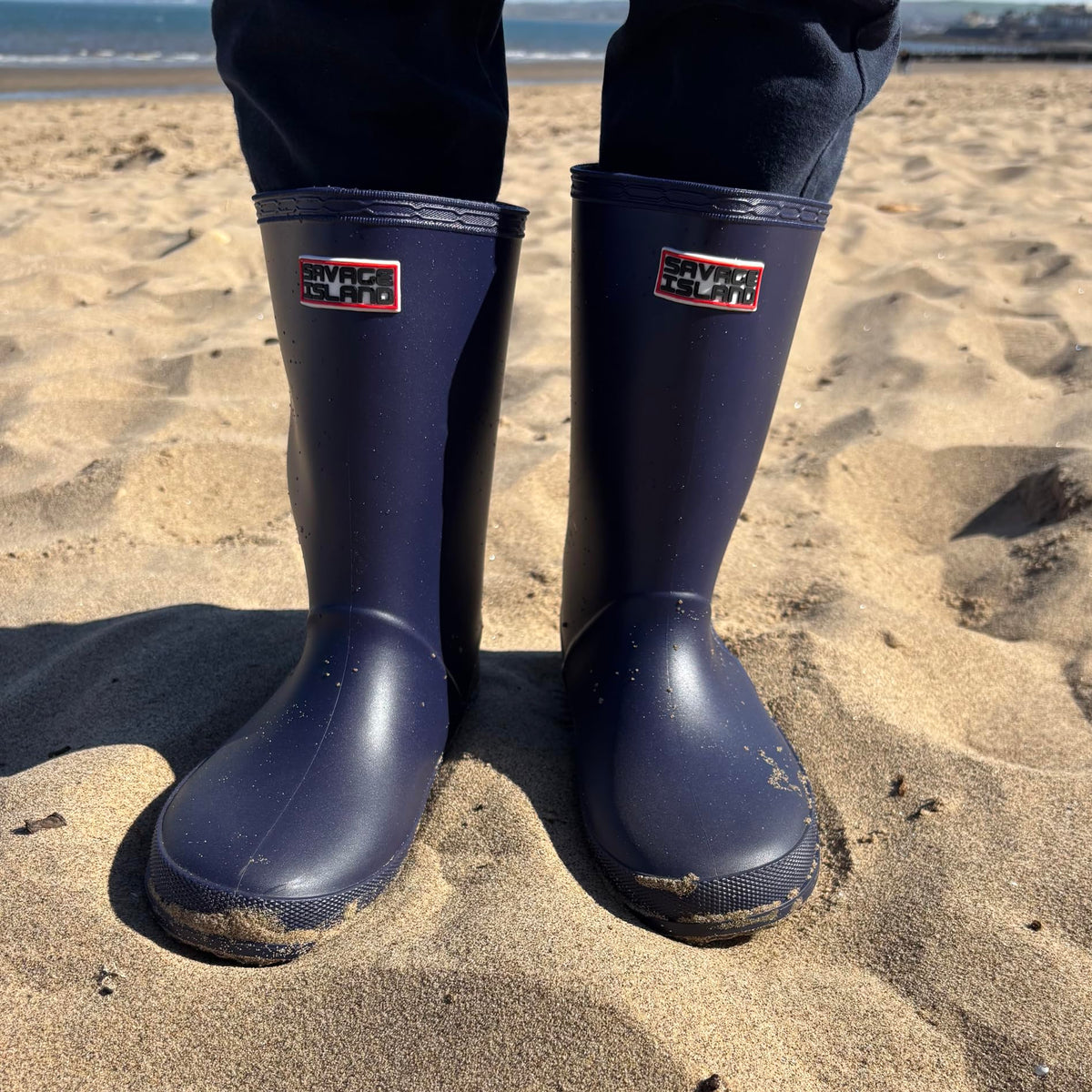 Savage Island Kids Wellies Boys & Girls Waterproof Wellington Boots - Toddler & Children’s Rain Boots - Unisex Welly Shoes