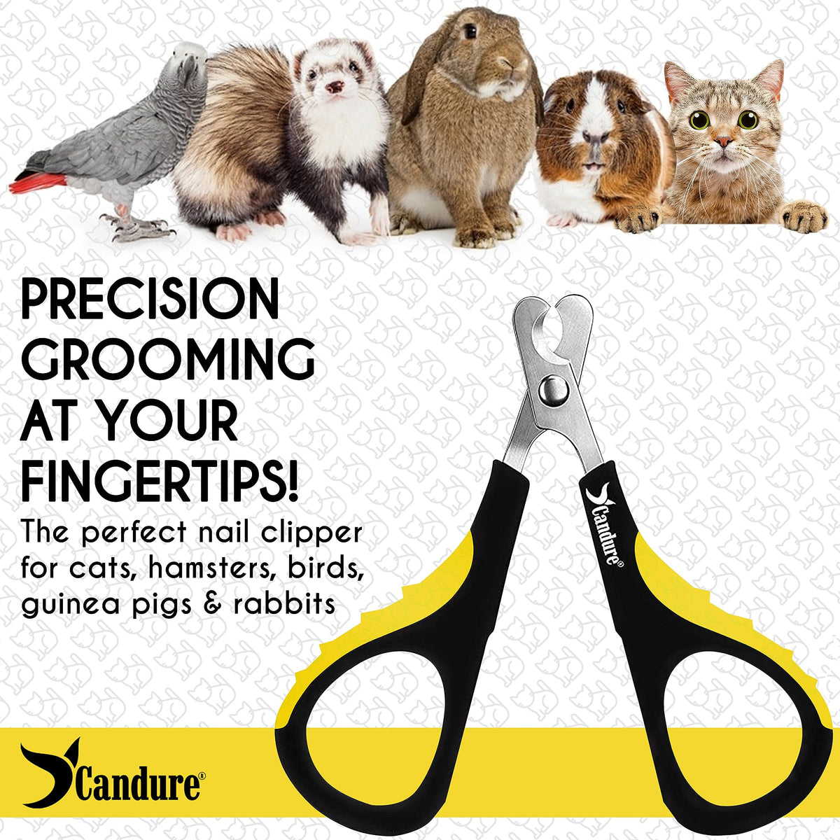 Candure Dog Nail Clippers for Large, Medium and Small Breed Professional Pet Nail Clipper Suitable for Cats, Rabbits and Guinea Pigs with Safety Lock (All Size Pets, Dark Blue)