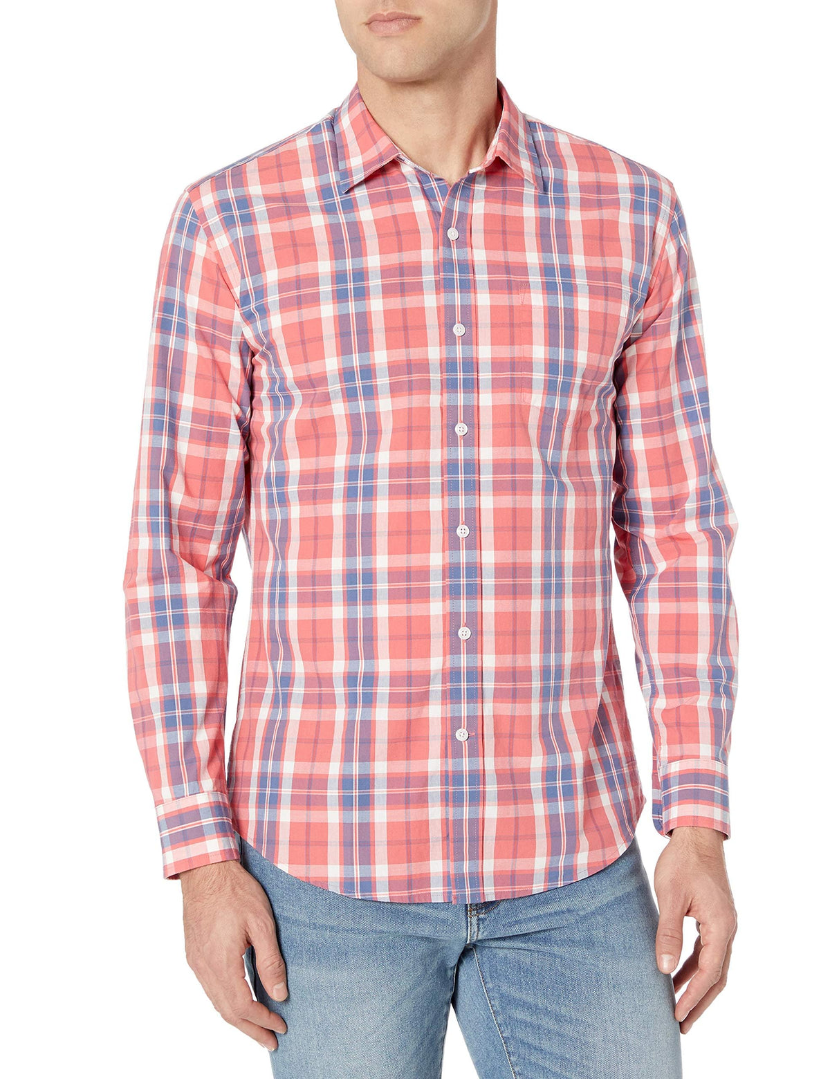 Amazon Essentials Men's Long-Sleeve Casual Poplin Shirt