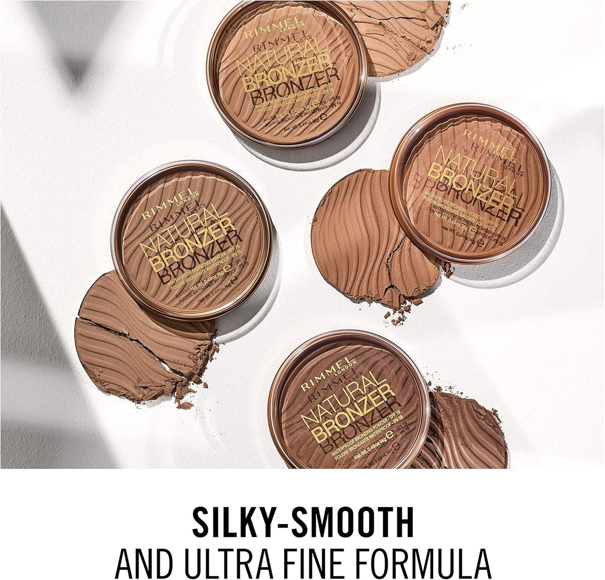 Rimmel Natural Bronzer, Silky-Smooth & Ultra-Fine Bronzing Powder, 002 Sunbronze, 14g
