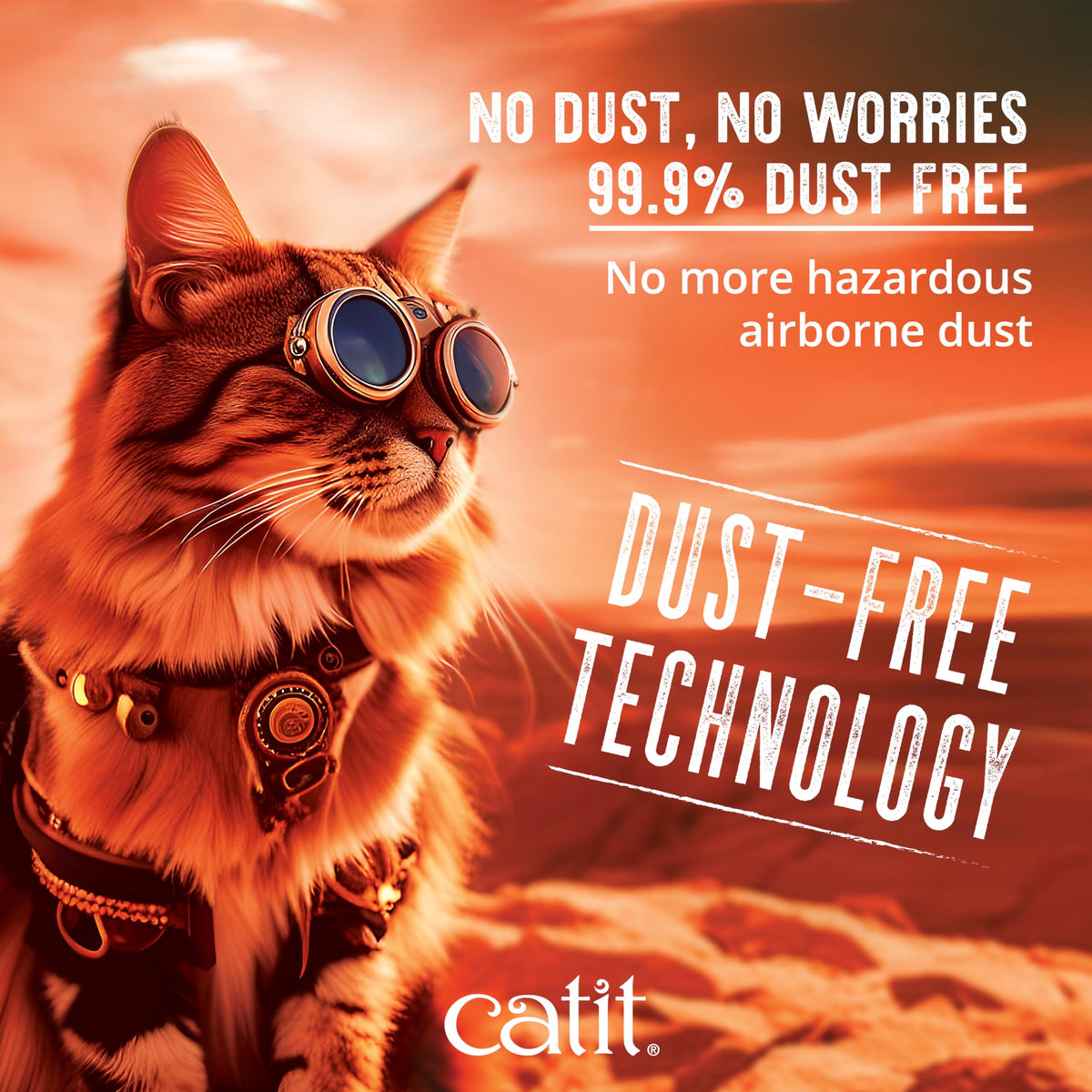 Catit Go Natural Vanilla Scented Pea Husk Clumping Cat Litter, Deodorising, 99.9% Dust-Free, Fast Clumping Cat Litter, Plant-Based Litter for Cats & Kittens, 5.6kg (2 x 2.8kg)