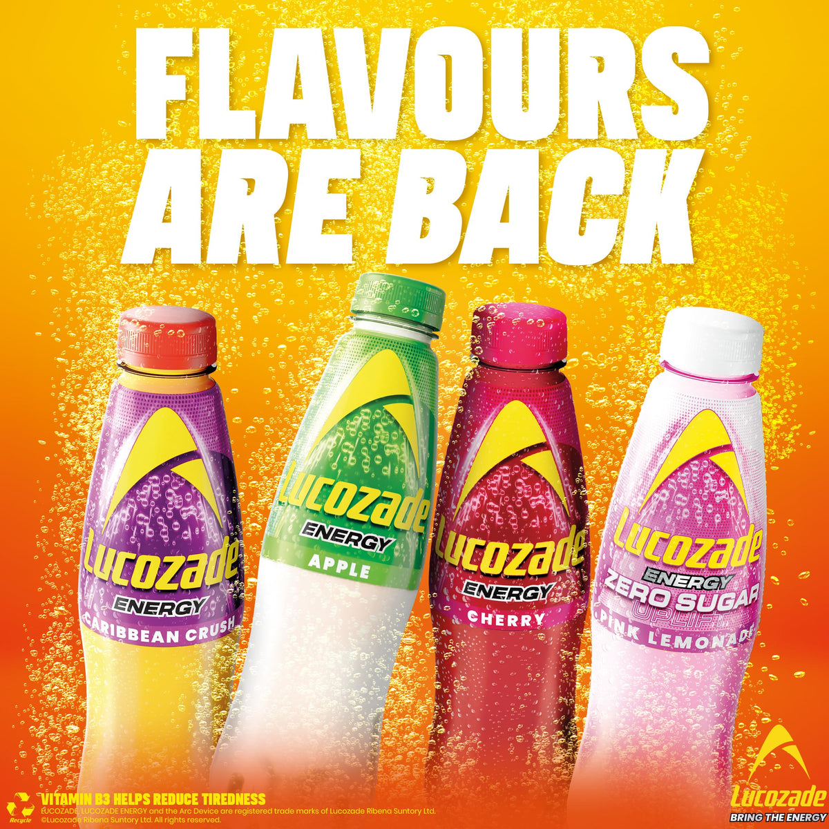 Lucozade Energy Zero Pink Lemonade 380ml (Pack of 4)