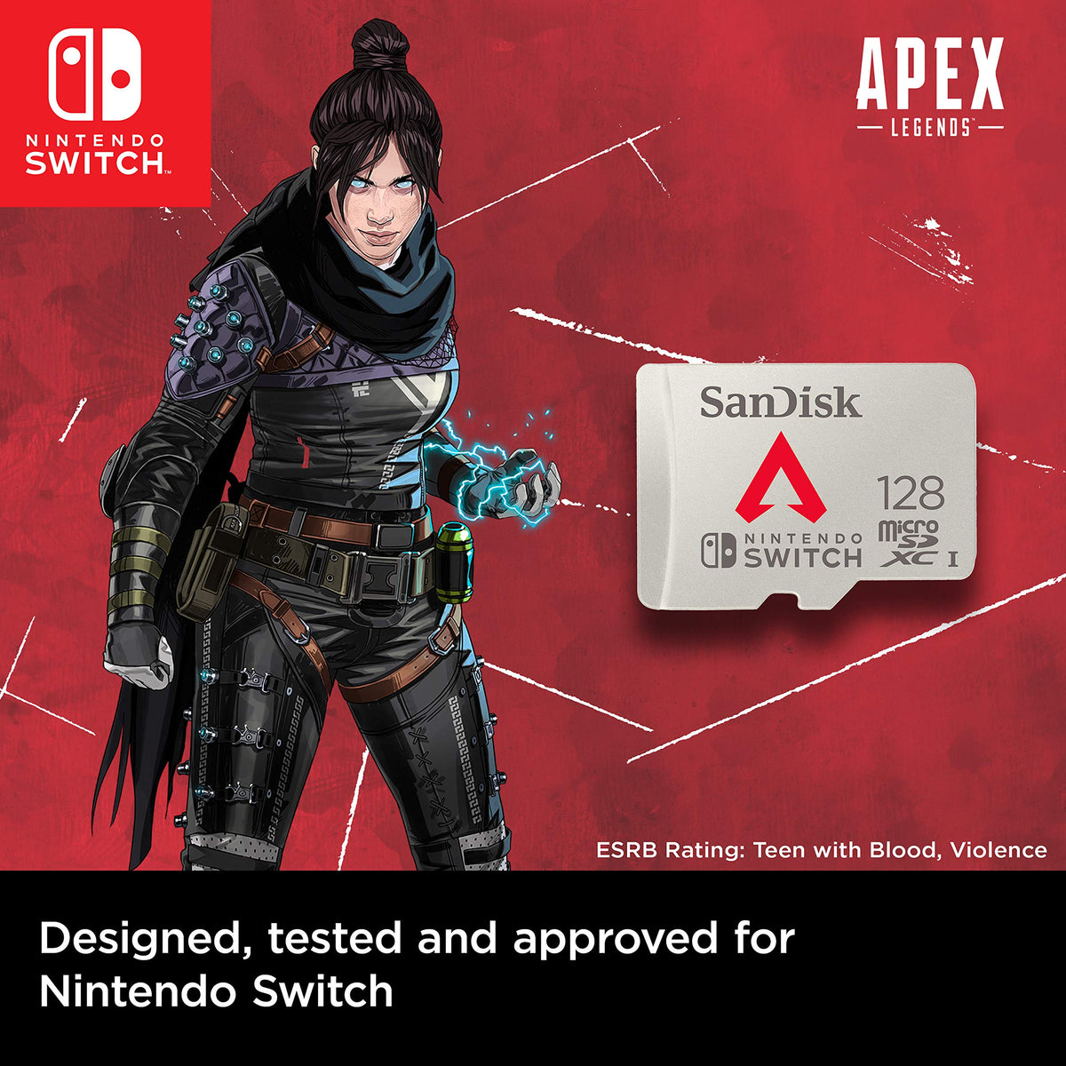 SANDISK microSD Card 128GB, Super Mario Super Mushroom Edition