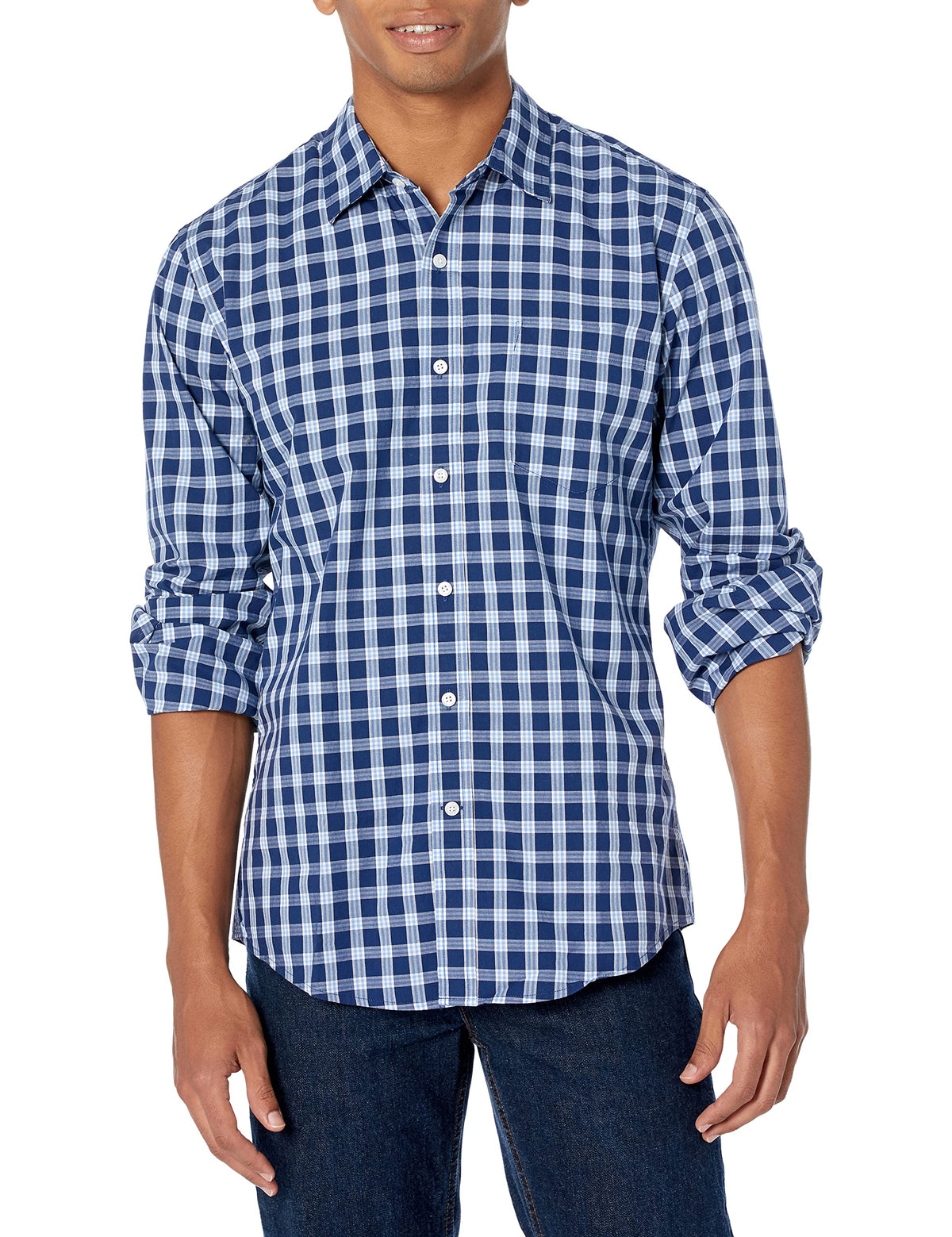 Amazon Essentials Men's Long-Sleeve Casual Poplin Shirt