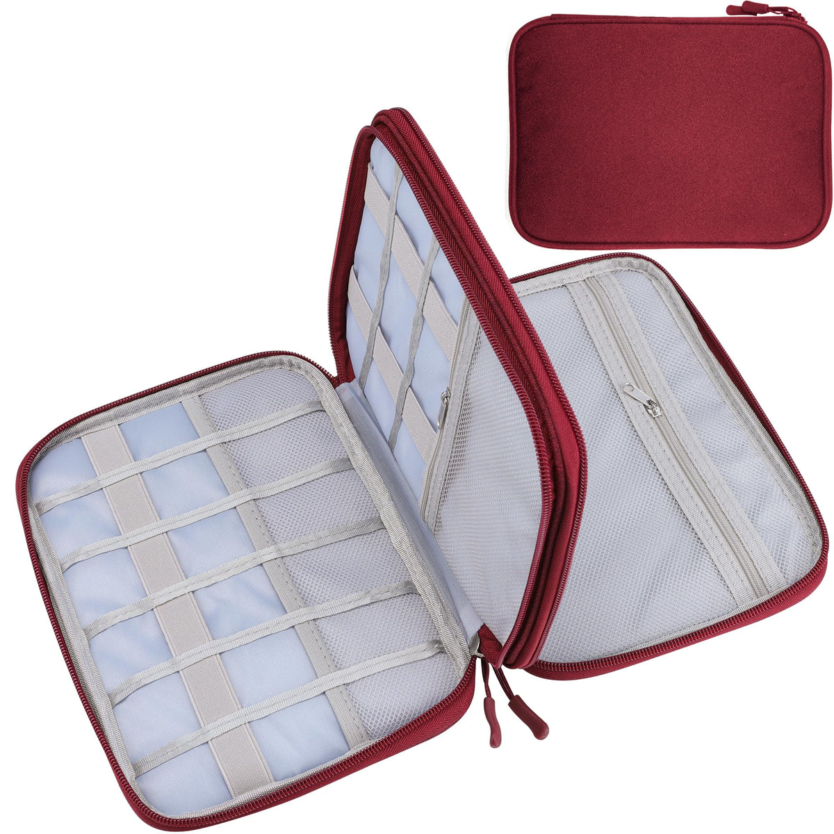 Teskyer Travel Cable Organiser Bag, Travel Essential, Dark Green