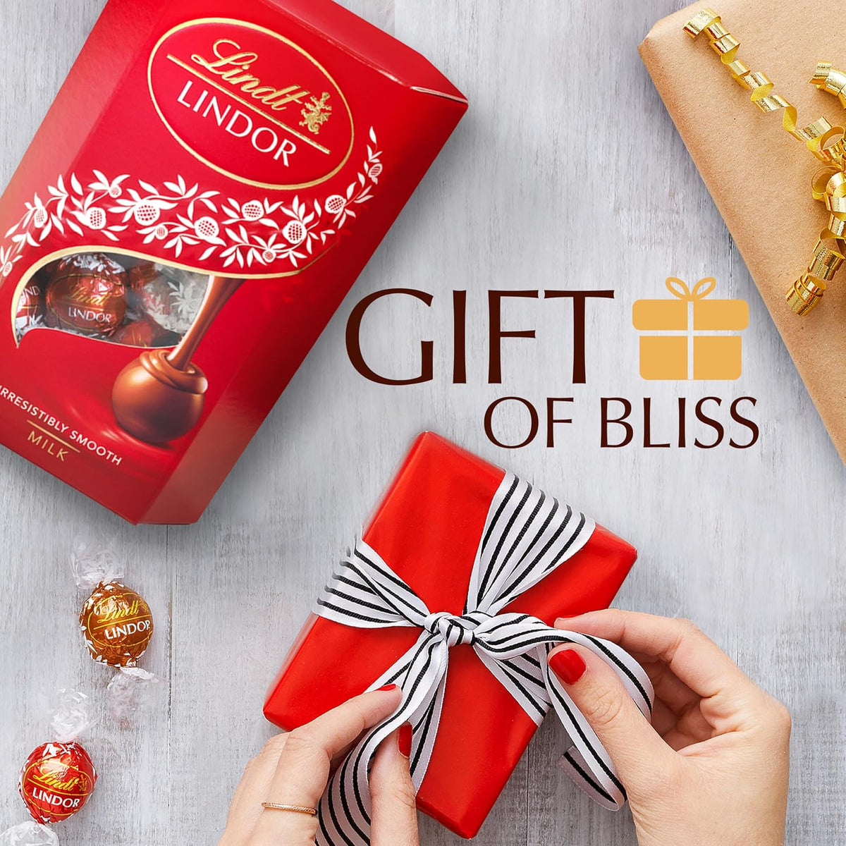 Lindt Lindor Milk Chocolate Truffles – 200g Box (Approx. 16 Balls) – Smooth Filling – Gift, Birthday, Congratulations Treat