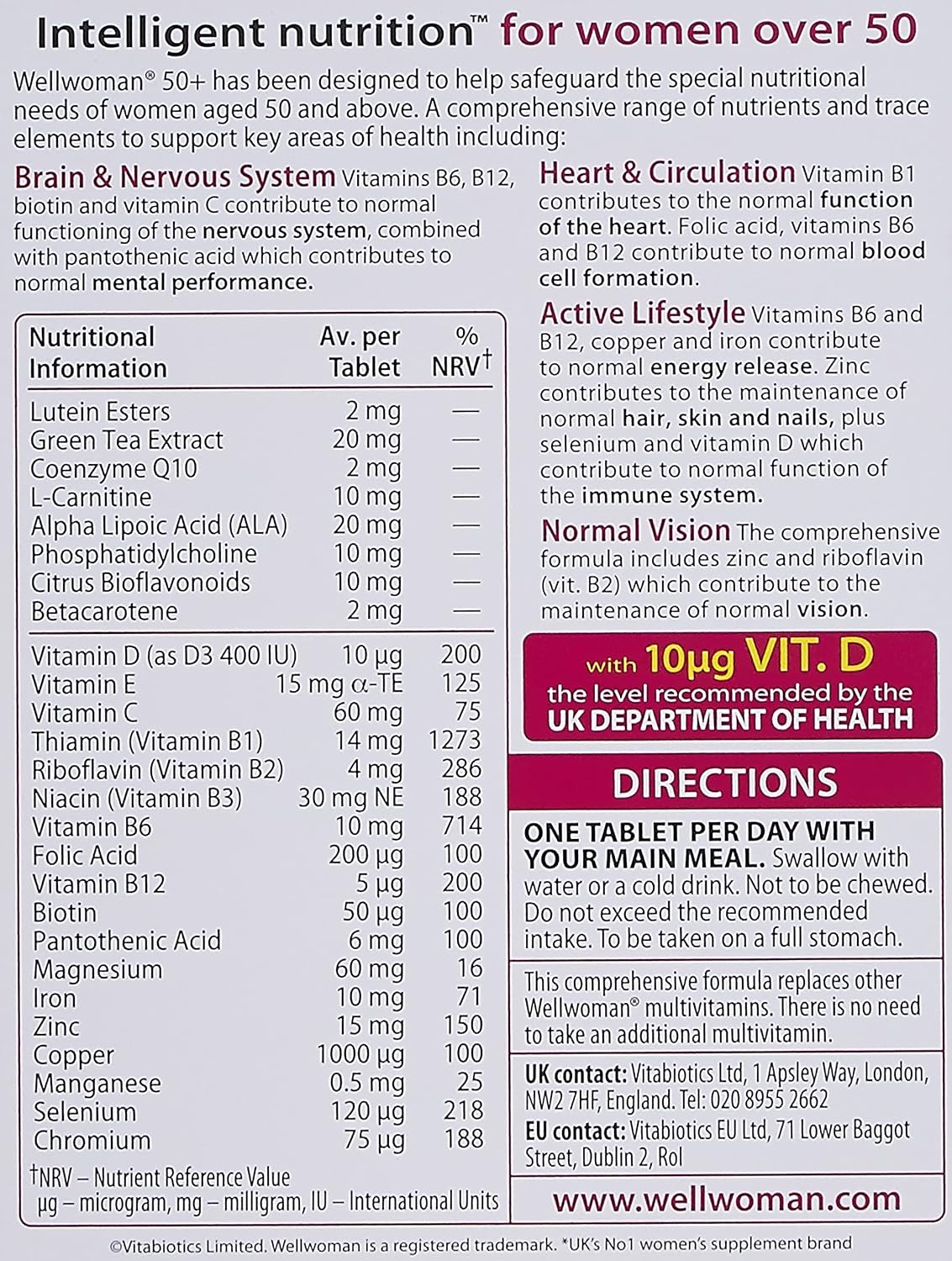 Wellwoman 50+, 30 Tablets, Pack of 1