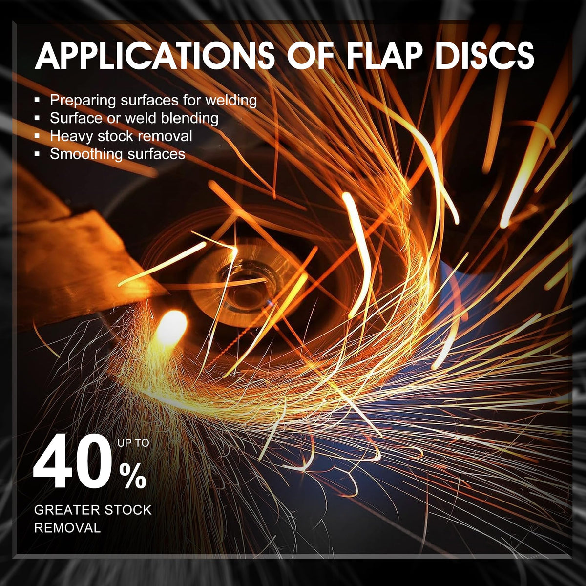 SATC Flap Discs 115mm 10 Pack Grinding Discs 120 Grit for Angle Grinder to Sanding Grinding Metal Wood