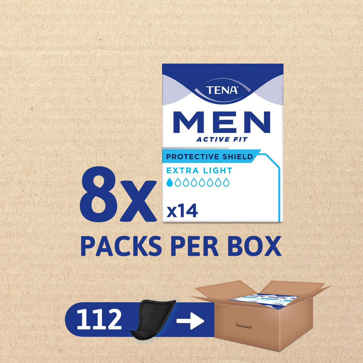 TENA Men Protective Underwear, Large, Level 4 for Heavy Bladder Weakness x 40