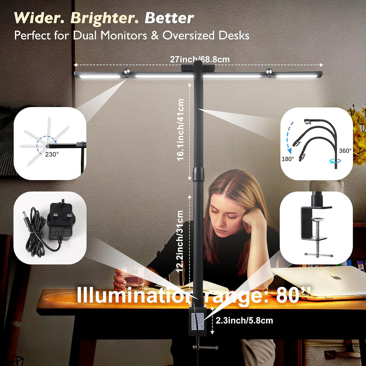 Small LED Rechargeable Portable Foldable Cordless Desk Table Lamp
