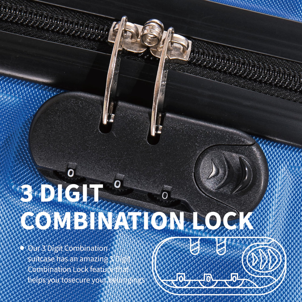 FLYMAX 55x40x20 Ryanair Cabin Bag Hand Luggage Lightweight Suitcase Approved Carry on Luggage Case 2.5KG 40L Royal