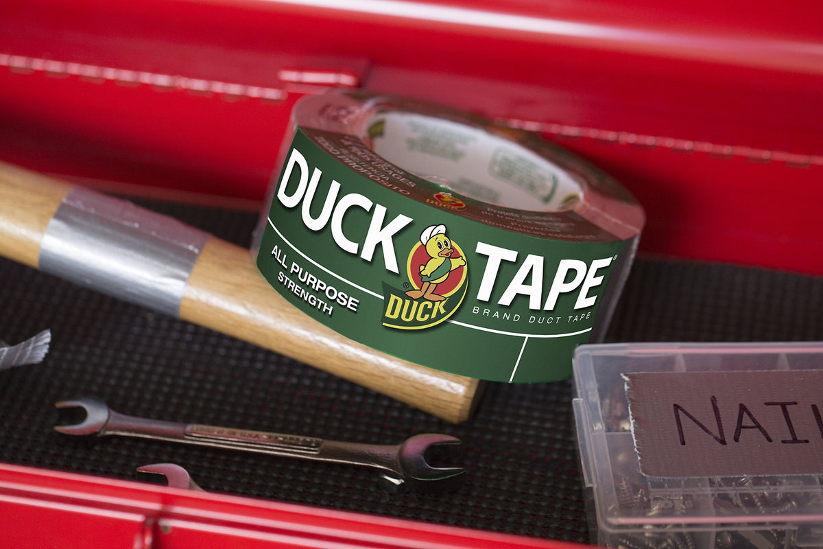 Duck Tape Original White Duct Tape, 50mm x 25m Heavy Duty, Waterproof Gaffer, Gaffa Sticky Tape, Strong Adhesive Cloth Repair Tape, Suitable for Packing boxes, Moving House, Parcels or Packaging