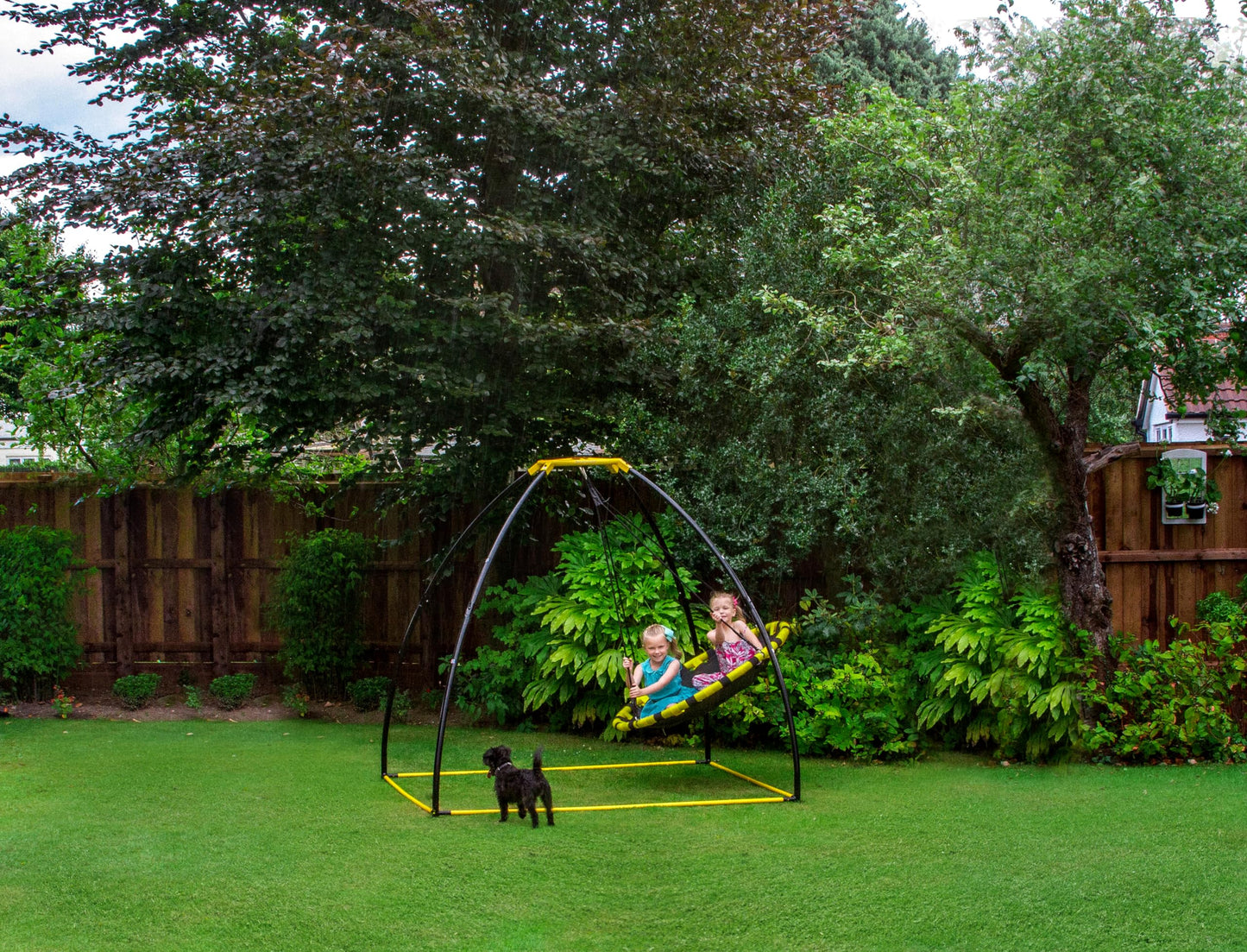 JumpKing UFO Swing Trampoline With Round/Rectangular Seat | Comfortable & Sturdy Kids Trampoline With 360° Range, EVA Foam Cushion, Great For Outdoor Fun & Relaxing, For Grass Or Woodchip Areas