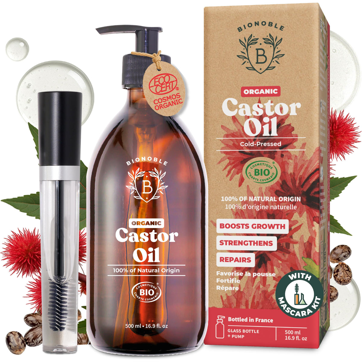 BIONOBLE Organic Rosemary Oil for Hair Growth - Hair Loss, Volume - 50ml