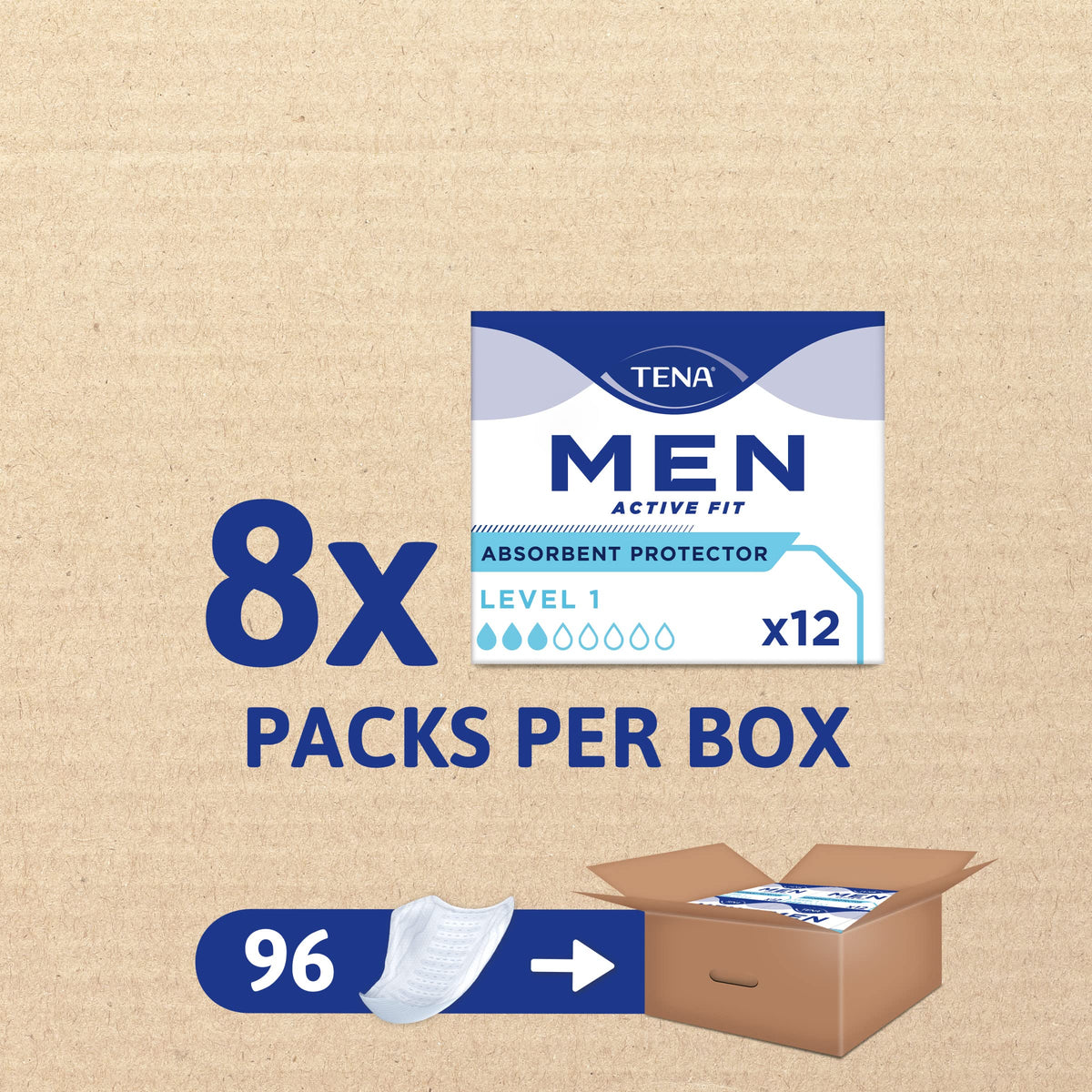 TENA Men Protective Underwear, Large, Level 4 for Heavy Bladder Weakness x 40