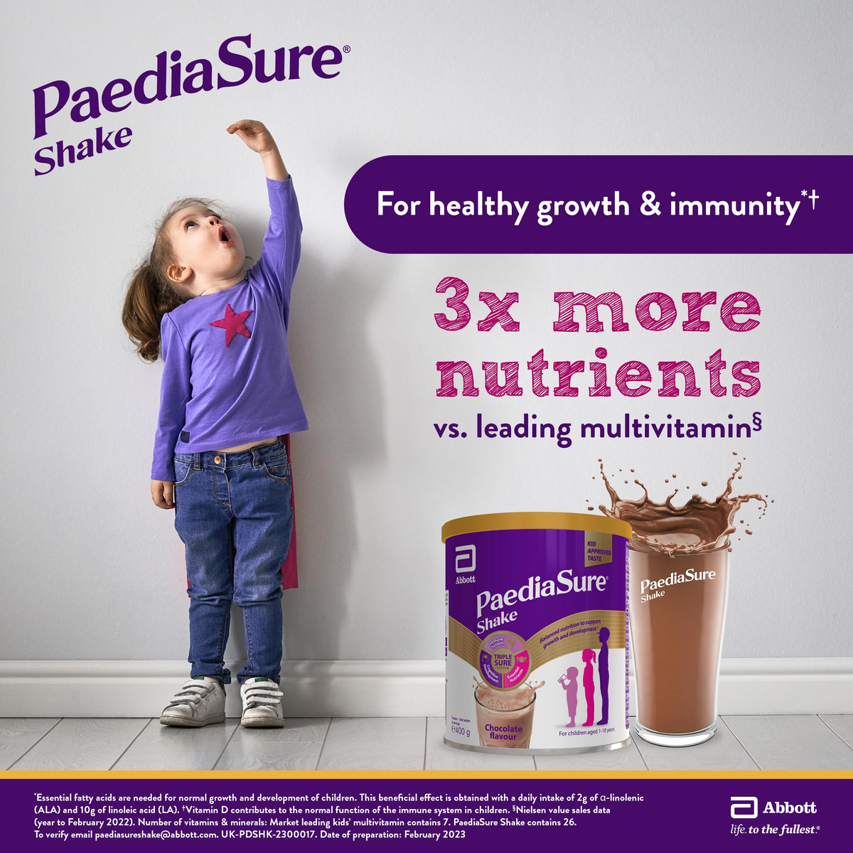PaediaSure Shake – Cookies & Cream – Multivitamin for Kids – 400g