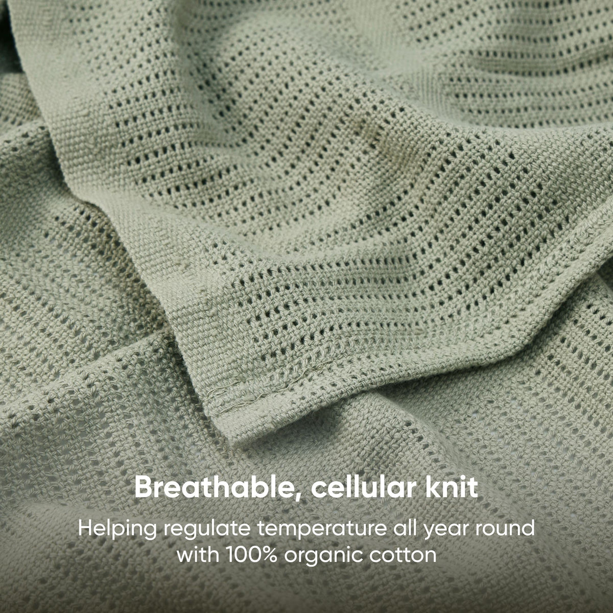 Bloomsbury Mill - Cellular Blankets Baby - 100% Organic Cotton - 2 Pack - Cloud - White - Newborn Essentials - Soft Breathable Baby Blankets for Pram, Cot, Moses Basket - 75x95cm