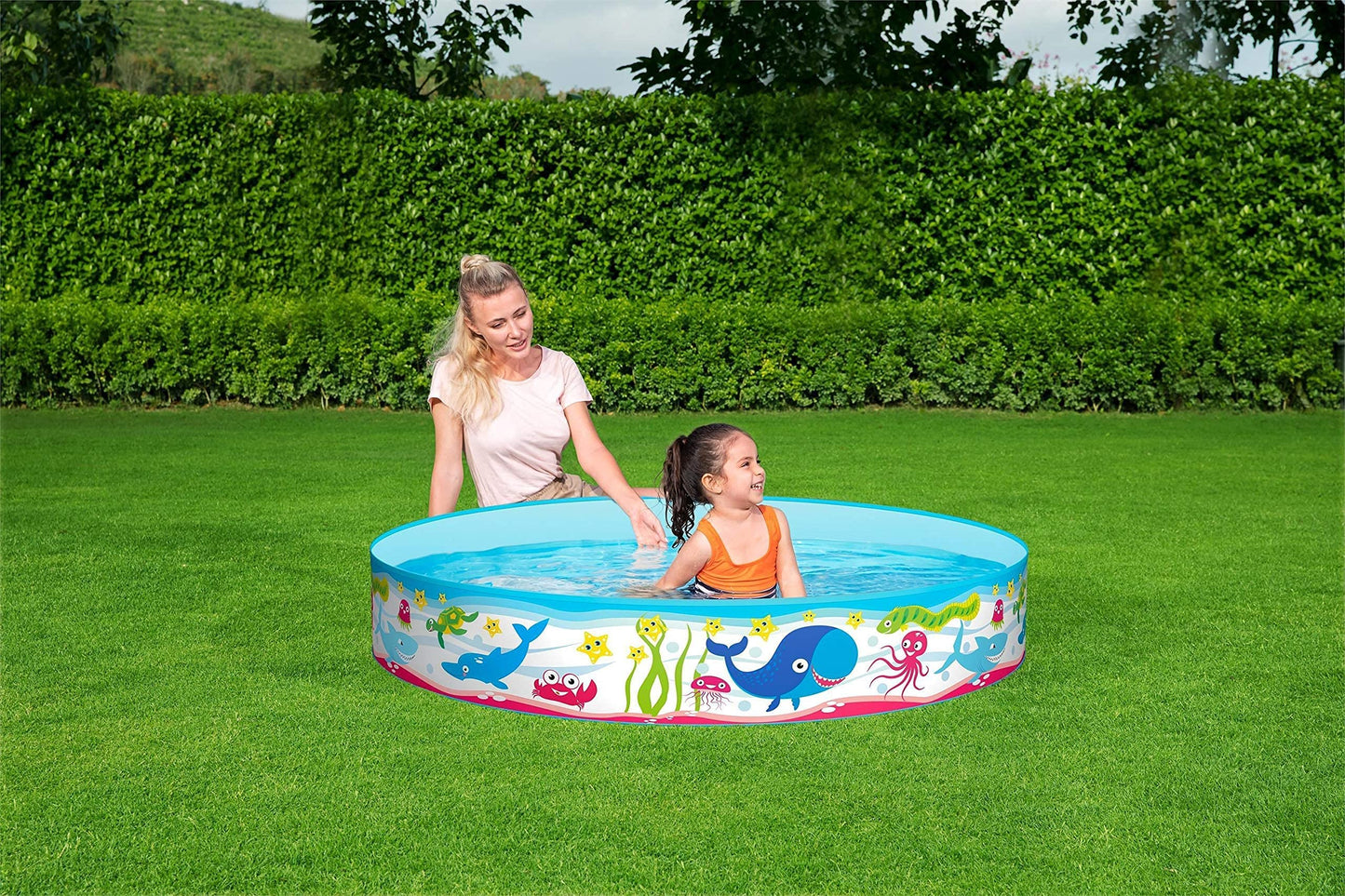 Bestway Sea Creature Kids Paddling Pool — 48 inch Round, 219 Litres | Toddlers & Children