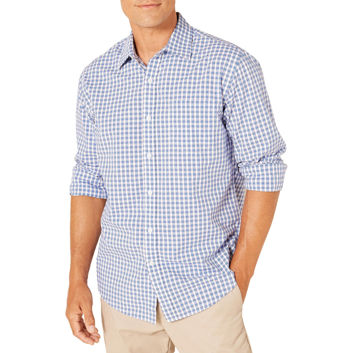 Amazon Essentials Men's Long-Sleeve Casual Poplin Shirt