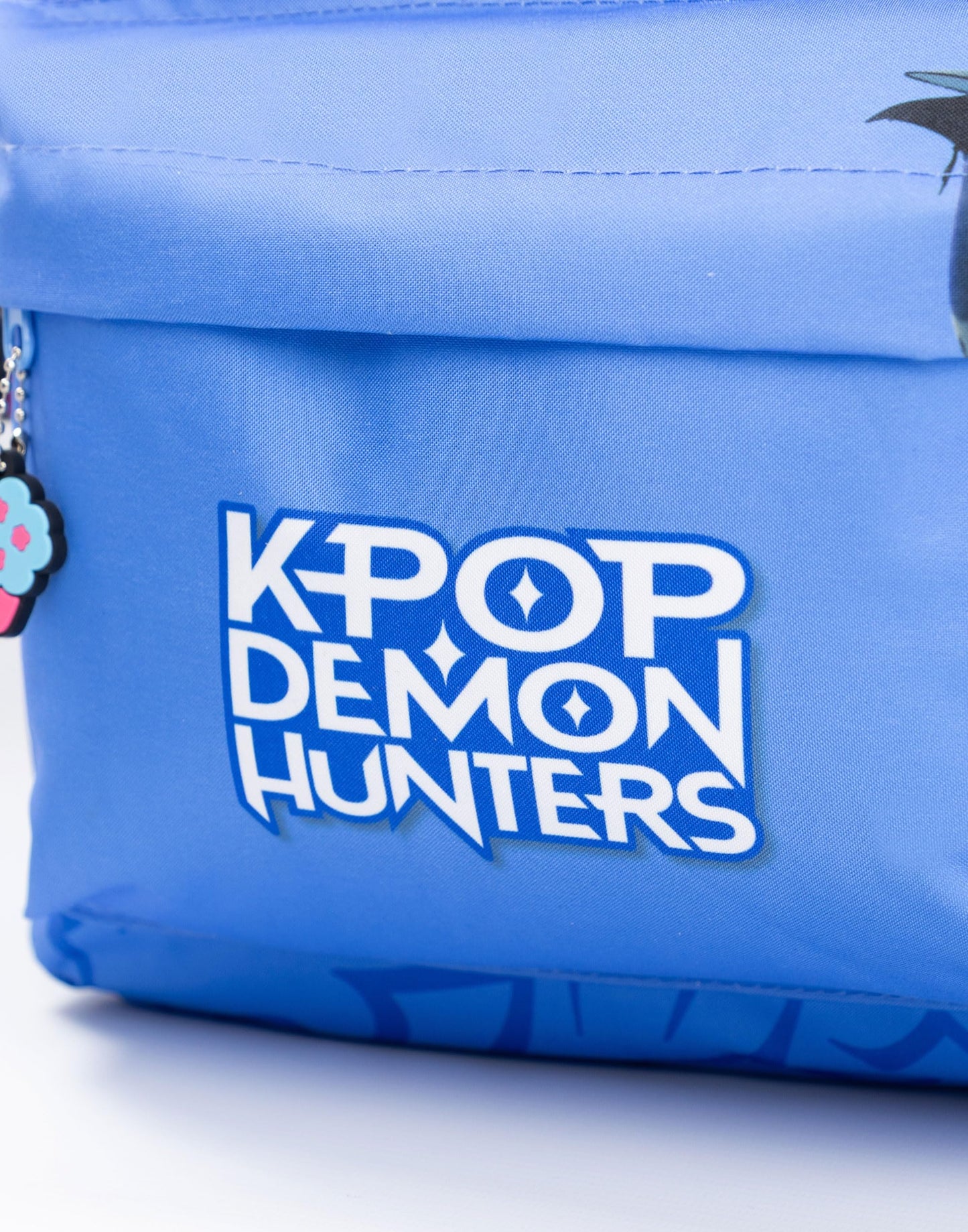 KPop Demon Hunters K-Pop Demon Hunters Derpy Tiger Blue Backpack | Kids School Bag with Front Zip Pocket | Padded Shoulder Straps & Chest Strap | K-Pop Demon Hunters Merch