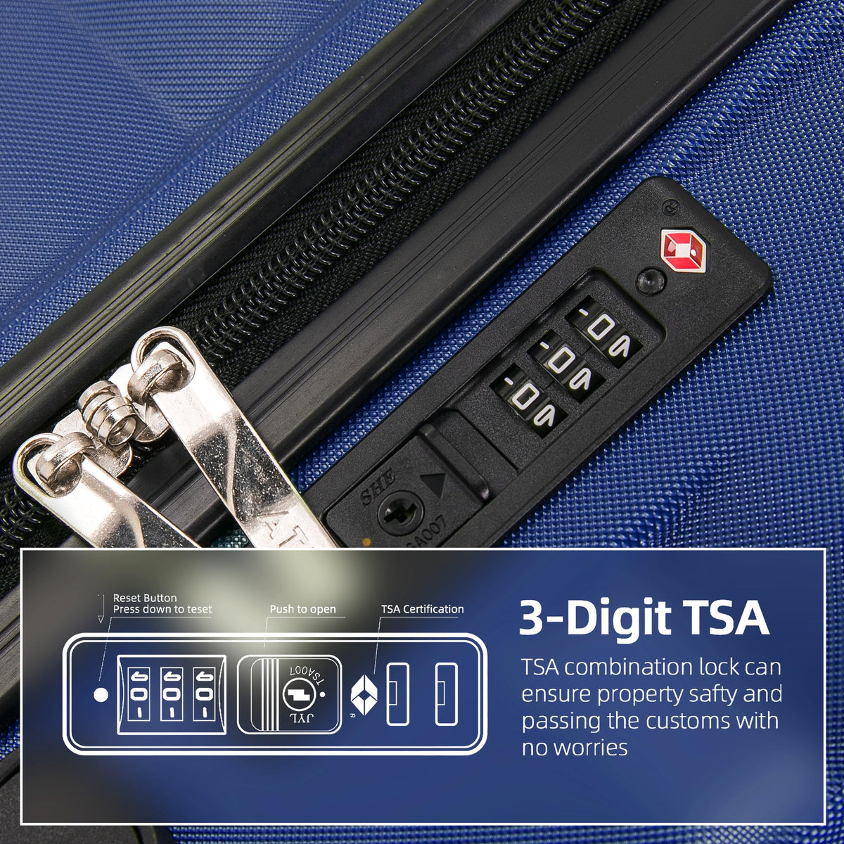 ATX 28 Inch Suitcase Large 110L – Lightweight Hard Shell Checked Luggage, 4 Wheels, TSA Lock, 30KG Capacity, Black