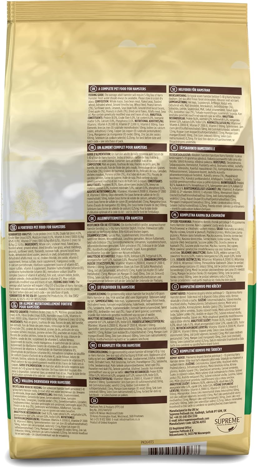 Supreme Petfoods Tiny Friends Farm Harry Hamster Fruity Nutty Mix 700g
