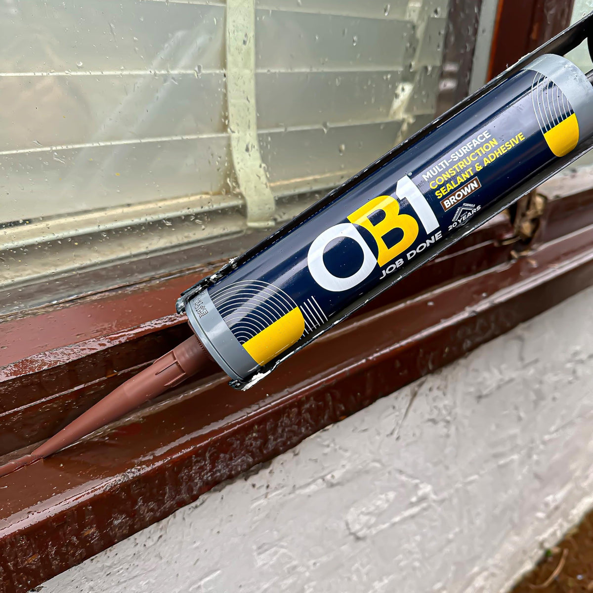 OB1 Clear Multi-Surface Construction Sealant & Adhesive, 290ml 2in1 formula