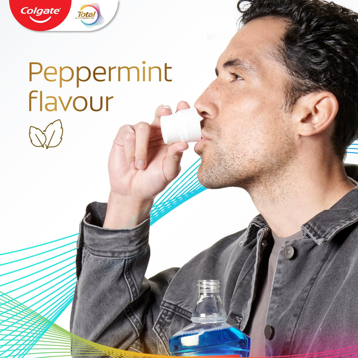 Colgate Peroxyl Antiseptic Mint Flavour 300ml Mouthwash, Relieves Minor Mouth and Gum Irritations, (Pack of 1)