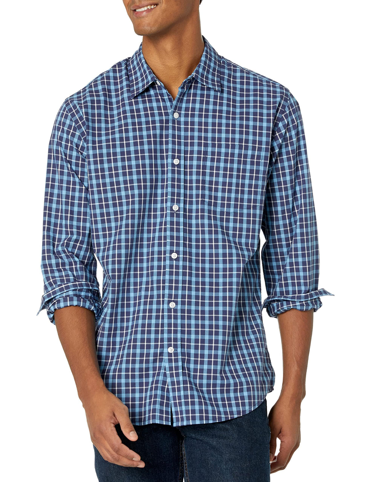 Amazon Essentials Men's Long-Sleeve Casual Poplin Shirt