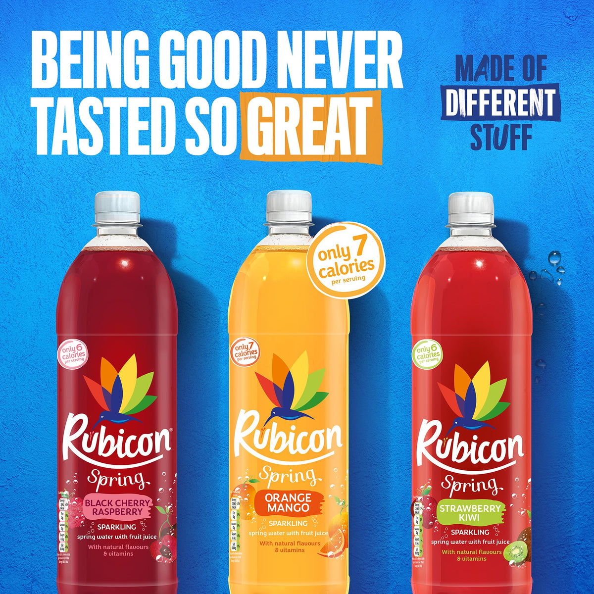 Rubicon Spring Black Cherry Raspberry Flavoured Water, 12 Pack, 330ml Cans