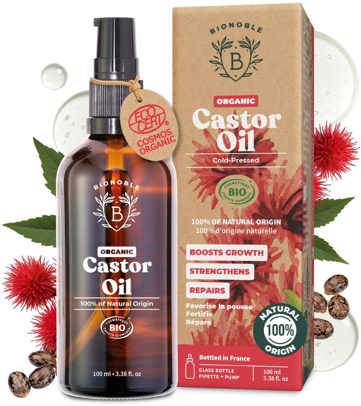 BIONOBLE Organic Rosemary Oil for Hair Growth - Hair Loss, Volume - 50ml
